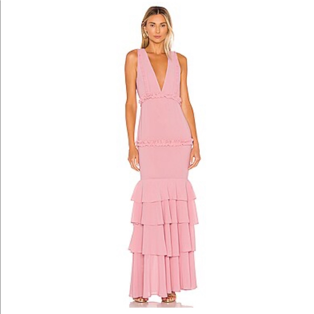 Lovers and Friends gown Dipinto in Oro Gown in Rose Pink
Size M
